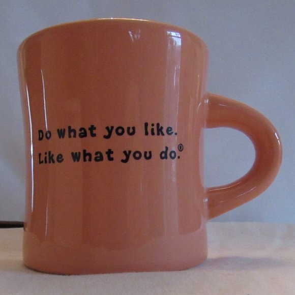 Life is Good Peach Color Coffee Mug EUC - Picture 2 of 8